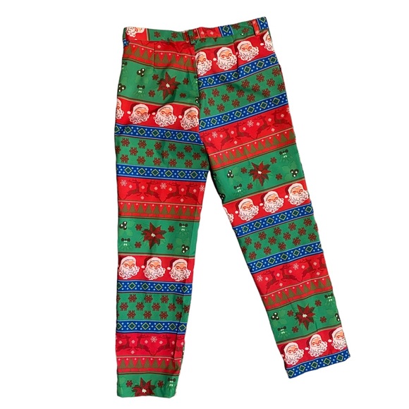 Dec 25th Christmas Not So Suit Suit 3 Piece Coat Pants Tie Santa Mens Size Large - Picture 11 of 16